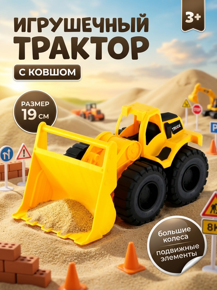 Машина строительная в пакете