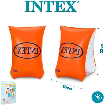 Нарукавники надувные 23х15см Deluxe Arm Bands, 3-6 лет, Intex 