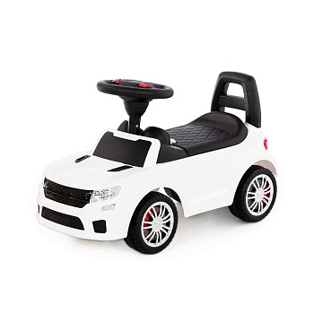 Каталка-автомобиль "SuperCar" №6 со зв.сигналом (белая)