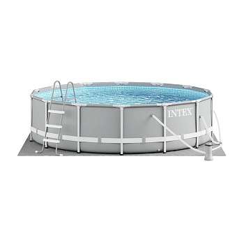 Бассейн каркасный круглый 427х107см 12706л, ф.-н. 3785 л/ч серии Prism Frame Intex