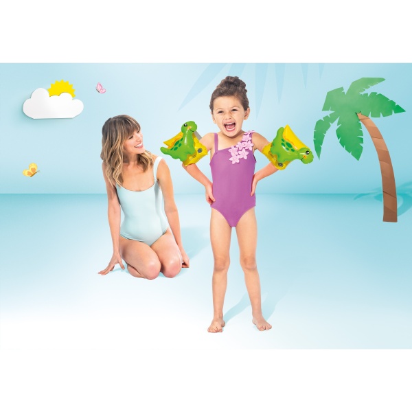 Нарукавники надувные 23х20см "Динозаврики", 3-6 лет, Intex