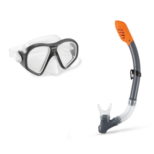 Набор для плавания: маска с трубкой, от 14 лет, REEF RIDER SWIM SET Intex