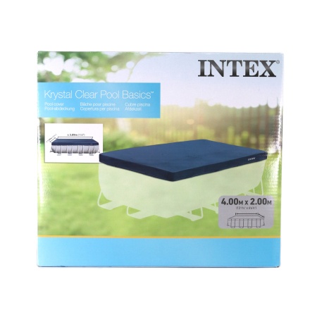 Тент для каркасных прямоугольных бассейнов 400х200 (389х184) см, Intex