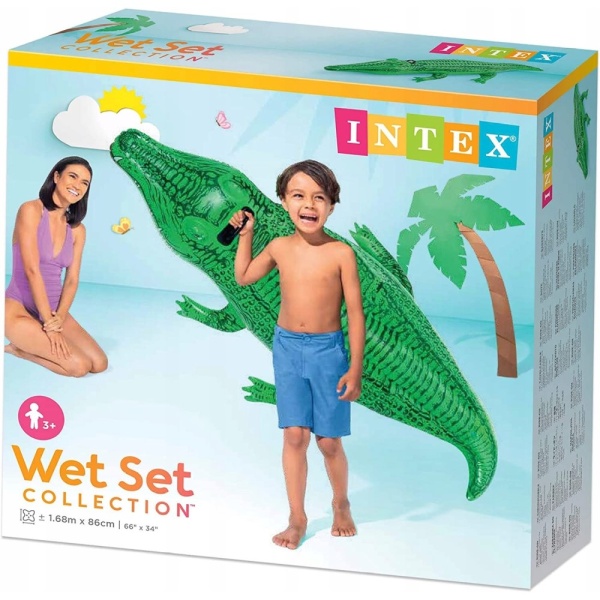 Надувная игрушка-наездник 168х86см "Крокодил", от 3 лет, Intex