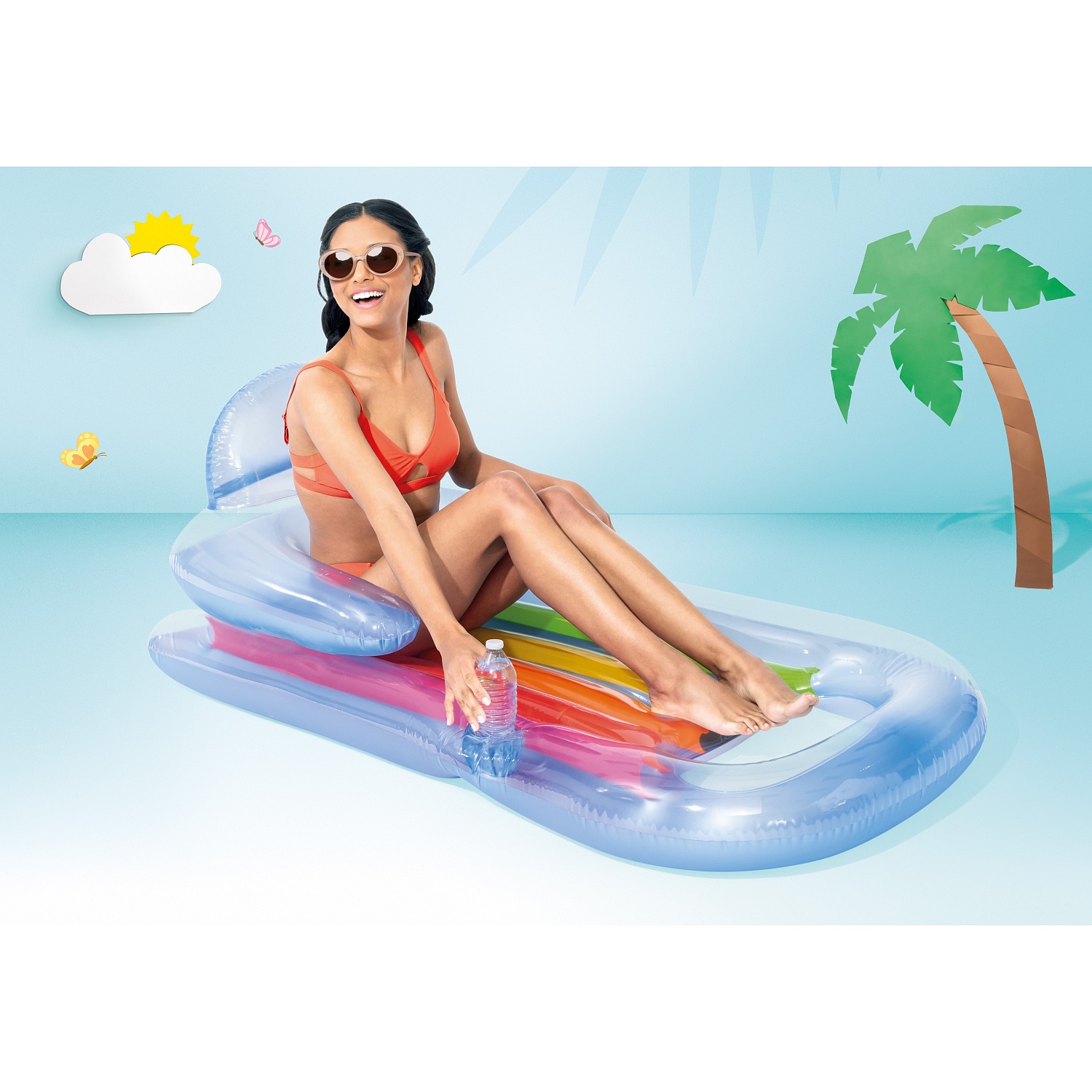 Матрас-кресло надувной 160х85см, Intex