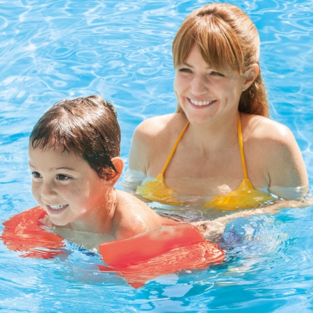 Нарукавники надувные 25х17см Красные, от 6-12 лет, Intex