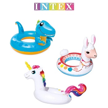 Круг надувной "Животные", от 3-6 лет,3 вида, Intex, 