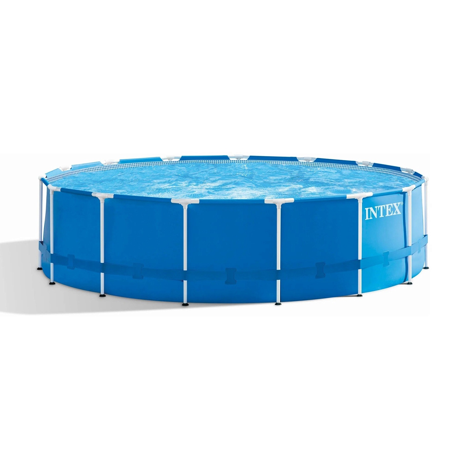 Бассейн каркасный круглый 457х122 16805л, ф.-н 3785л/ч, серии Metal Frame Pool  Intex 