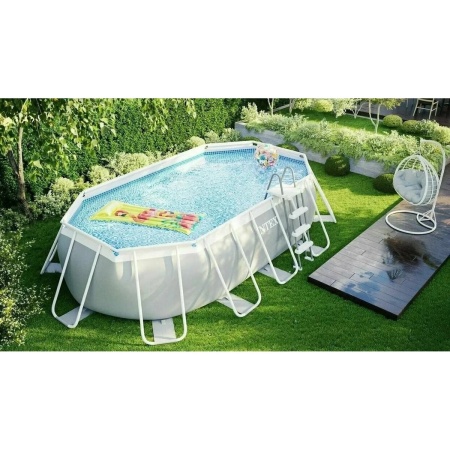 Бассейн каркасный овальный 503х274x122см, 13365л, ф.-н. 5678л/ч, серии Prism Frame Oval Pool  Intex