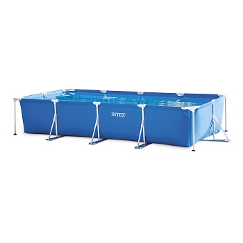 Бассейн каркасный прямоугольный 450х220х84, 7127 л, серии Rectangular Frame Pool 28273 Intex