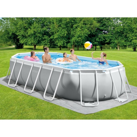 Бассейн каркасный овальный 503х274x122см, 13365л, ф.-н. 5678л/ч, серии Prism Frame Oval Pool  Intex