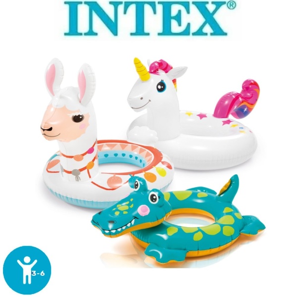 Круг надувной "Большие животные", от 3-6 лет, Intex