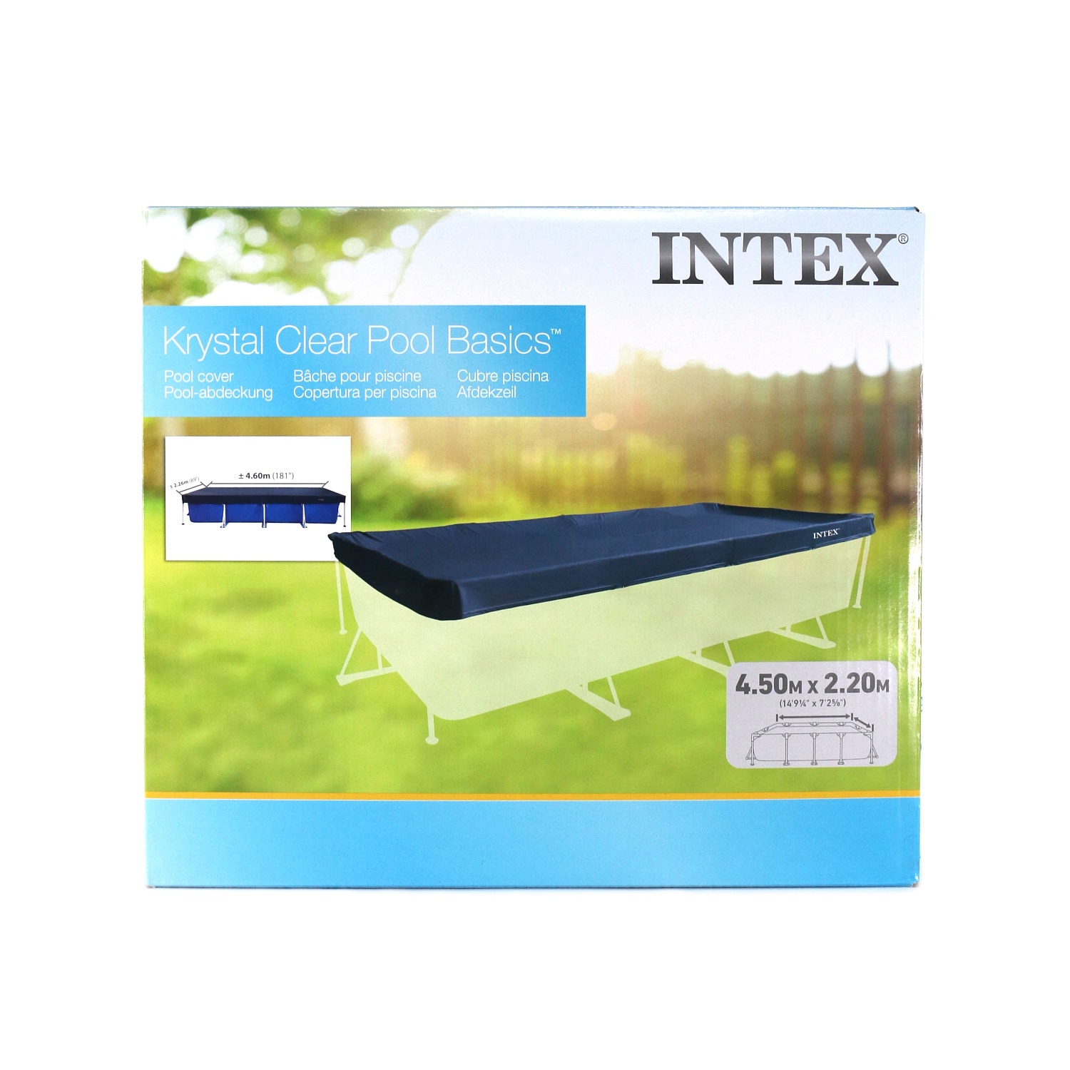 Тент для каркасных прямоугольных бассейнов 450х220см, Intex